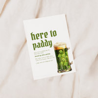 St. Patrick's Day Ici à Paddy Party Invitation