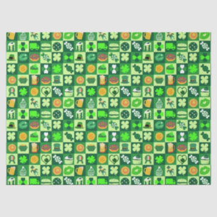 St. Patrick's Day Icons Nahtloses Muster Seidenpapier