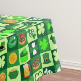 St. Patrick's Day Icons Nahtloses Muster Tischdecke