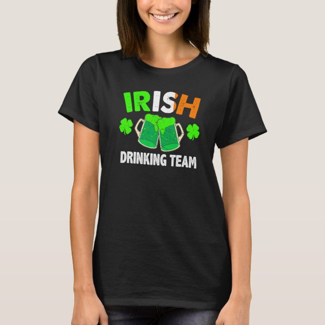 St Patrick's Day Ireland Flag Beer IRISH DRINKING  T-Shirt (Vorderseite)