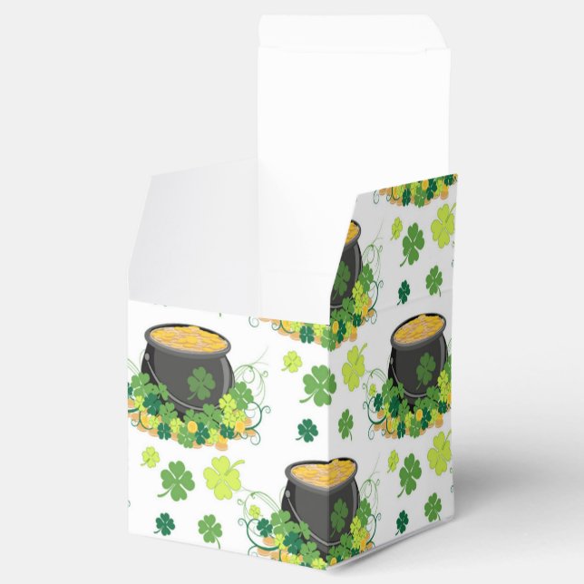 St Patricks Day Ireland Green Clover Leprechaun Geschenkschachtel (Geöffnet)
