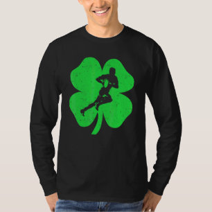 St Patricks Day Ireland Rugby Retro Kleeblatt Iris T-Shirt