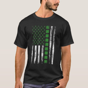 St. Patrick's Day Irich American Flag T-Shirt