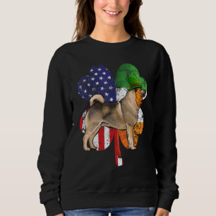 St Patricks Day Irisch Amerikanische Flagge Norweg Sweatshirt