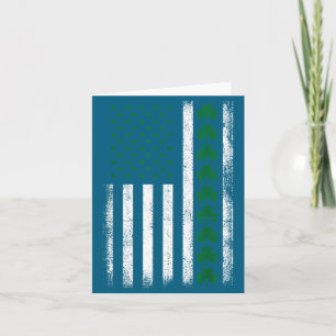 St. Patrick's Day Irisch-Amerikanische Flagge Vint Karte