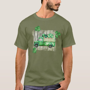 St. Patrick's Day Irische Kleeblätter Vintage-LKW T-Shirt