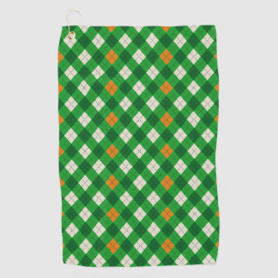 St. Patrick's Day Irischer karierter Argyles Golfhandtuch