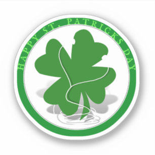 St. Patrick's Day Irischer Kleeblatt Aufkleber