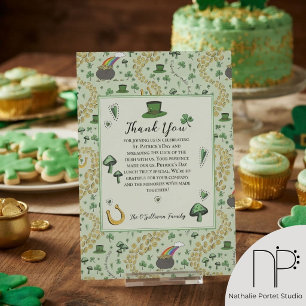 St. Patricks Day Irischer Segen Dankeskarten Dankeskarte
