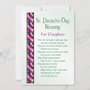 St. Patrick's Day Irischer Segen für Tochter H Feiertagskarte