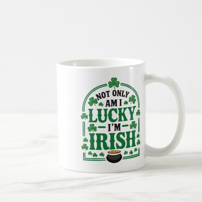 St. Patricks Day Irischer Shamrock Schabernack Irl Kaffeetasse (Rechts)