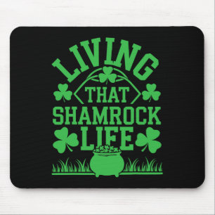St Patricks Day Irischer Shamrock Schabernack Irla Mousepad