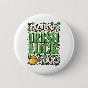 St Patricks Day Irischer Shamrock Shenanigan Irlan Button
