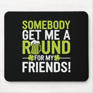 St Patricks Day Irischer Stolz Shamrock-Parade Glü Mousepad