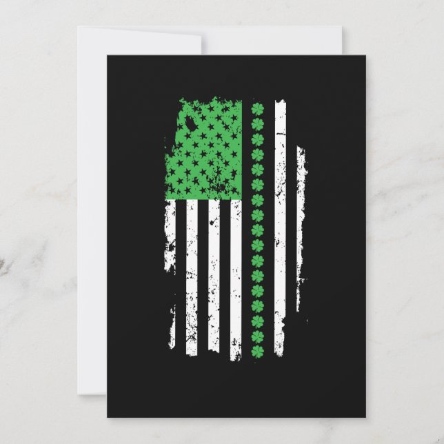 St. Patrick's Day Irish American Flag Einladung (Vorderseite)