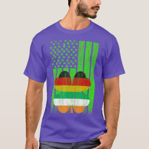 St Patricks Day Irish American Flag - Irish German T-Shirt