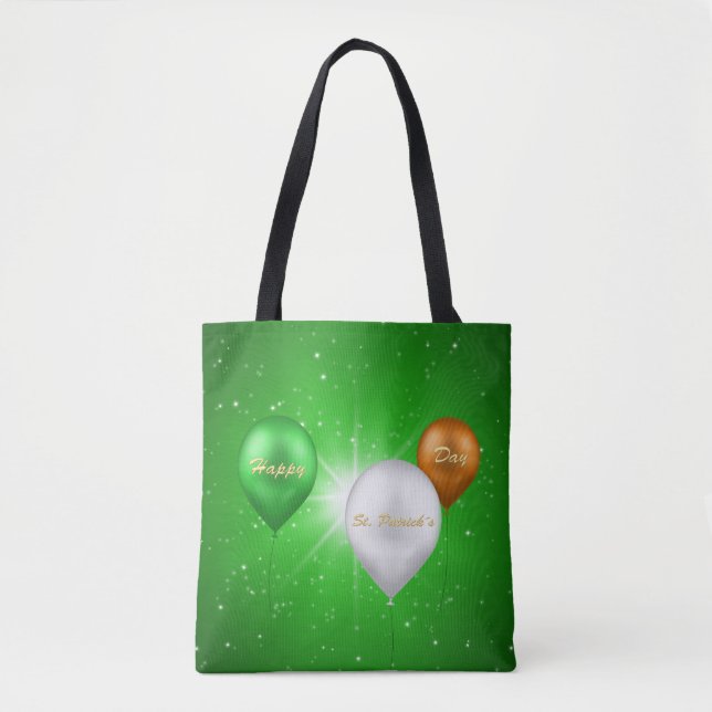 St. Patrick's Day Irish Balloons - Tote Bag Tasche (Vorderseite)