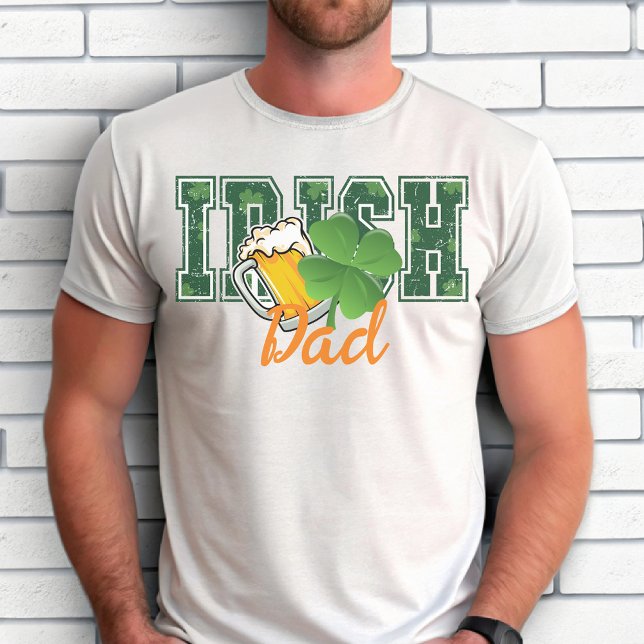 St. Patrick's Day Irish Beer Clover Vater T - Shir Tri-Blend Shirt (Von Creator hochgeladen)