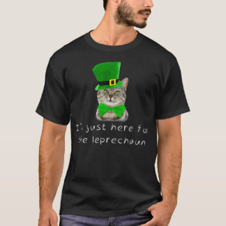 St Patricks Day Irish Cat Hier Leprechaun Hat T-Shirt