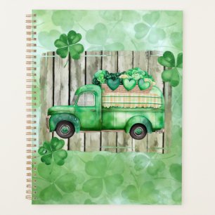 St. Patrick's Day Irish Clovers Vintag Truck Planer