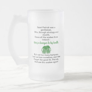 St. Patrick's Day Irish Drinking Toast Beer Mug