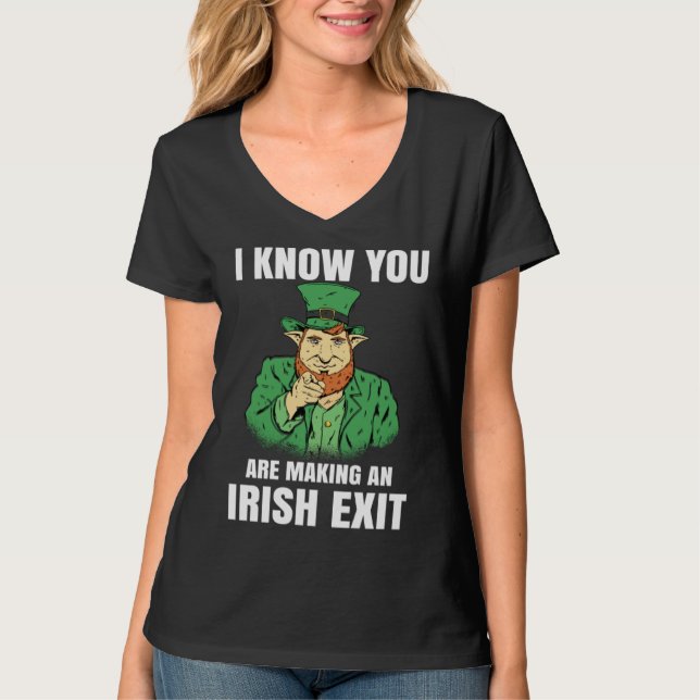 St Patricks Day Irish Exit  St Patricks T-Shirt (Vorderseite)