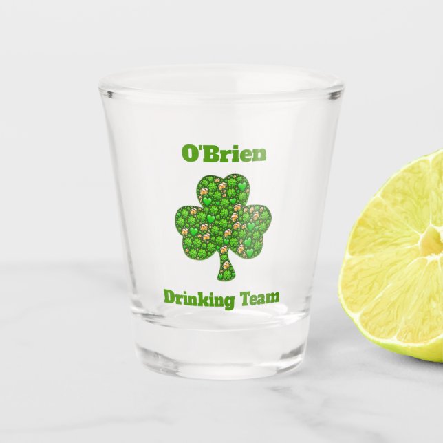 St Patricks Day Irish Family Drink Team Schnapsglas (Vorderseite)