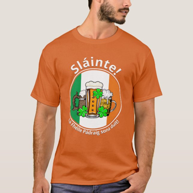 ST PATRICKS DAY Irish Flag Beer Unisex T-Shirt (Vorderseite)