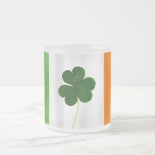 St. Patrick's Day Irish Flag Kleeblatt Irland Tass Mattglastasse