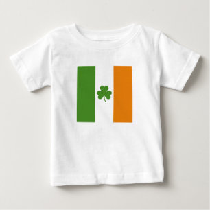 St Patrick's Day Irish Flag mit Kleeblatt Clover Baby T-shirt