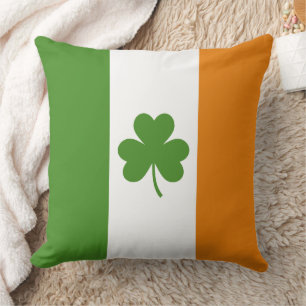 St Patrick's Day Irish Flag mit Kleeblatt Clover Kissen