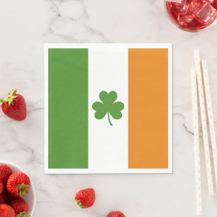 St Patrick's Day Irish Flag mit Kleeblatt Clover Serviette