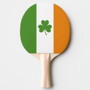 St Patrick's Day Irish Flag mit Kleeblatt Clover Tischtennis Schläger