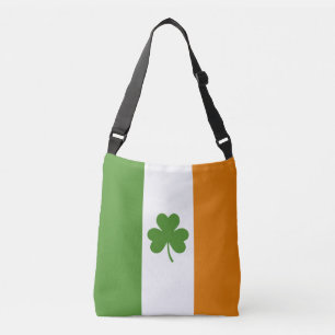 St Patrick's Day Irish Flag mit Kleeblatt Clover Tragetaschen Mit Langen Trägern