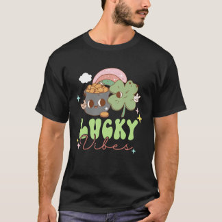 St Patricks Day Irish Funny Lucky Vibes Party T-Shirt