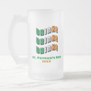 St Patricks Day Irish Funny Niedlich Drinks Mattglas Bierglas