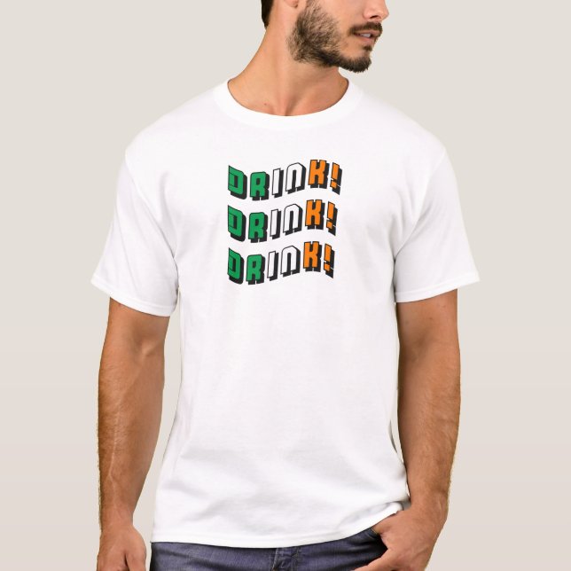 St Patricks Day Irish Funny Niedlich Drinks T-Shirt (Vorderseite)