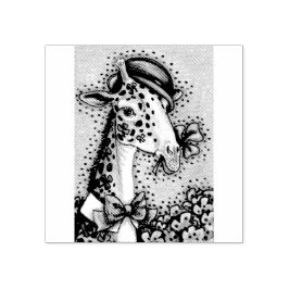 ST. PATRICK'S DAY IRISH GIRAFFE RUBBER BRIEFMARKE GUMMISTEMPEL