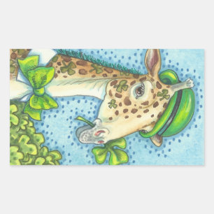 ST. PATRICK'S DAY IRISH GIRAFFE STICKERS *Blatt