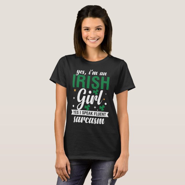 St Patricks Day, Irish Girl Cooler T - Shirt (Vorne ganz)