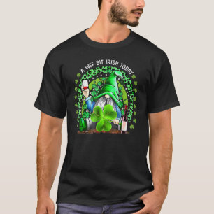 St Patrick's Day Irish Gnome Drink Kleeblatt R T-Shirt