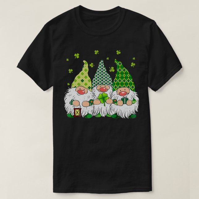 St Patricks Day Irish Gnoms Funky St Pattys Day T-Shirt (Design vorne)