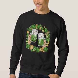 St. Patrick's Day Irish Green Ber, Wine Cup Sweatshirt