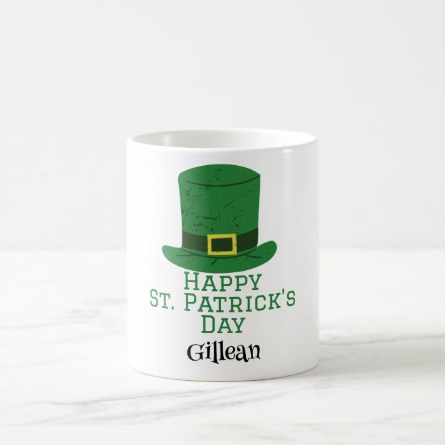 St. Patrick's Day Irish Green Hut Glück Kleeblatt Kaffeetasse (Mittel)