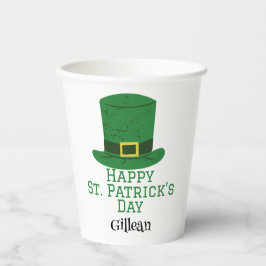 St. Patrick's Day Irish Green Hut Glück Kleeblatt Pappbecher