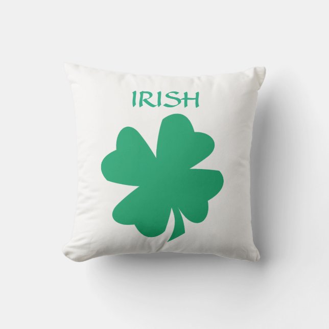 St Patrick's Day Irish Green Kleeblatt Leaf Gesche Kissen (Vorderseite)