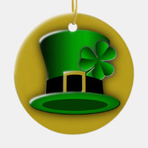 St Patrick's Day Irish Hat Standard Round Ornament