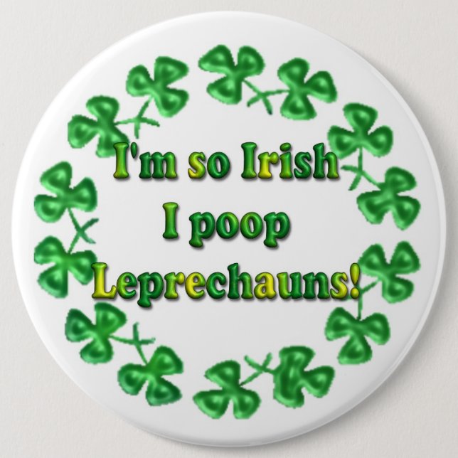 St. Patrick's Day Irish Humors Buttons Buttone (Vorderseite)