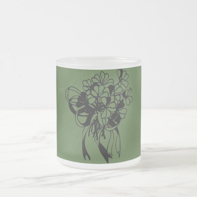 St. Patrick's Day Irish Kleeblatt Bouquet Mattglastasse (Mittel)