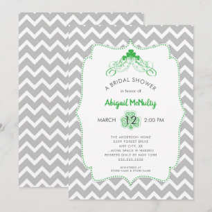 St Patrick's Day IRISH Kleeblatt Brautparty Einladung